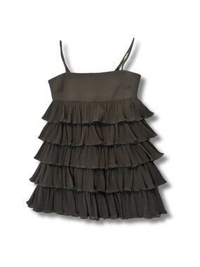 Likely Black Tiered Ruffle Mini Dress Size 4 | Flirty Night Out LBD